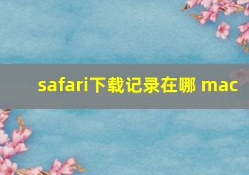 safari下载记录在哪 mac